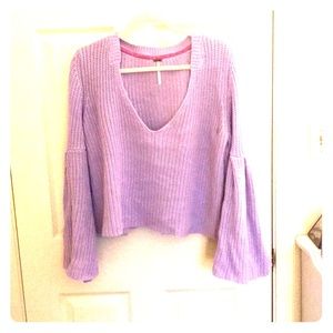 Lavender bell sleeve sweater
